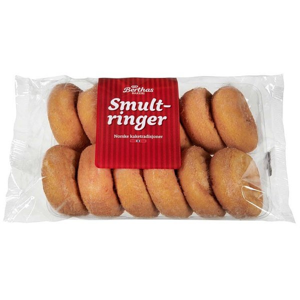 Berthas Smultringer (Norwegian donuts) 12 pieces 400 grams Norwegian Foodstore