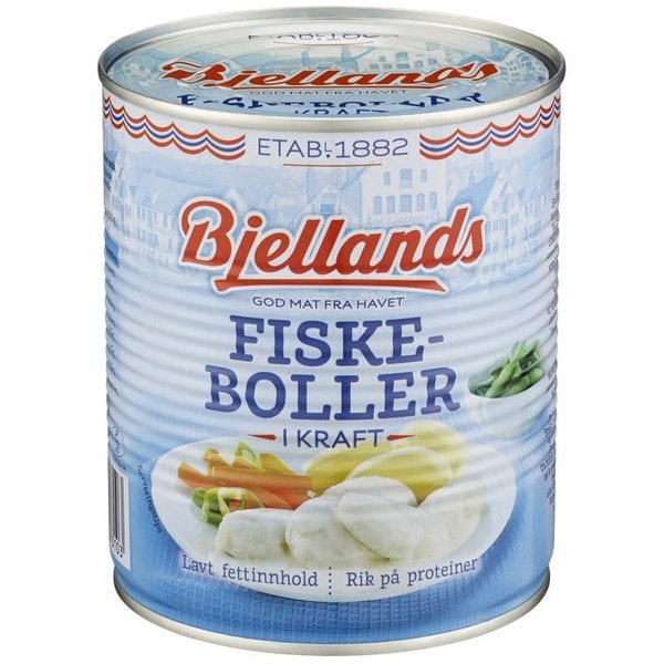 Bjellands Fishballs 550 gram (Fiskeboller) Norwegian Foodstore