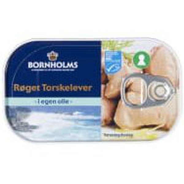 Bornholms Smoked Cod Liver in Oil 120 grams Norwegian Foodstore
