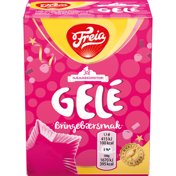 Freia Raspberry Jelly powder (Bringebær Gele pulver) 125 gram Norwegian Foodstore