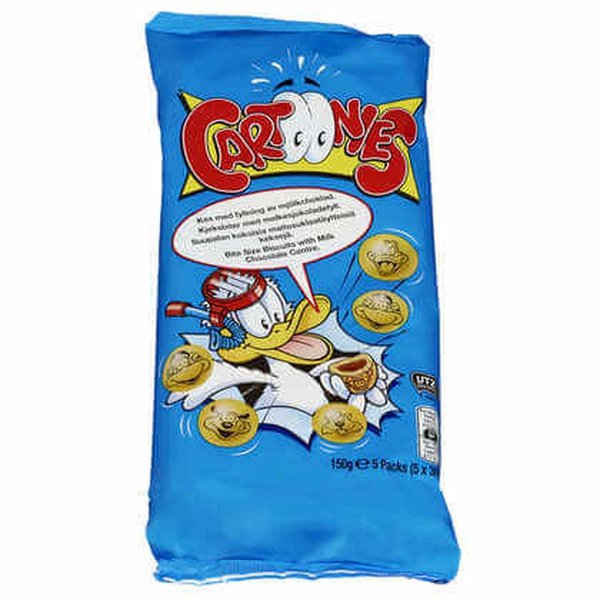 Cartoonies chocolate biscuits (sjokoladekjeks) 150 grams Norwegian Foodstore