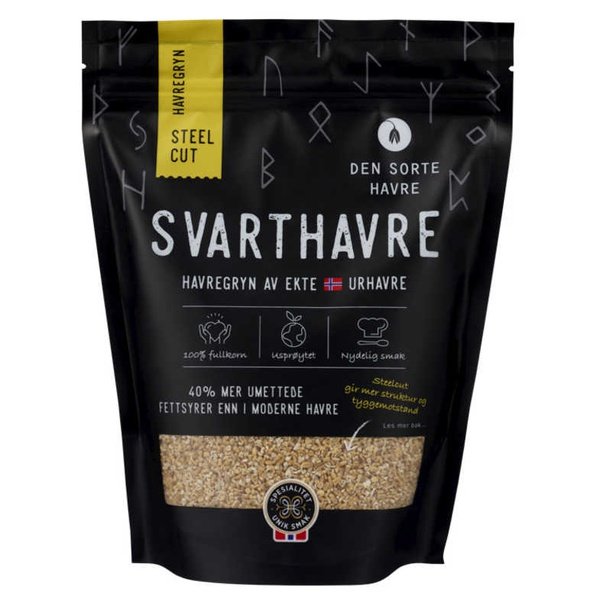 Den Sorte Havre Steel Cut Black Oats (Urhavre steelcut) 500gram Norwegian Foodstore