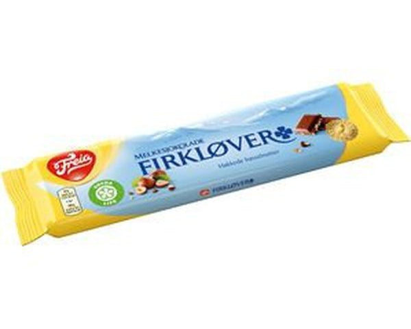 Freia Milk chocolate with hazelnuts 60 grams (Firkløver) Norwegian Foodstore