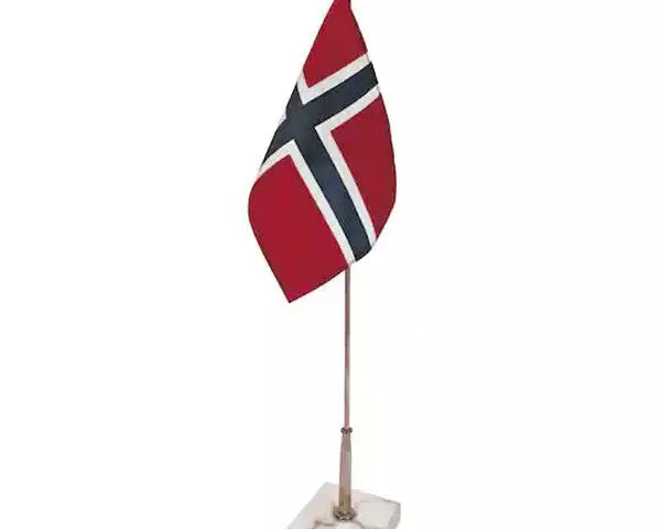 Table flag with marble base 40cm Norwegian Foodstore