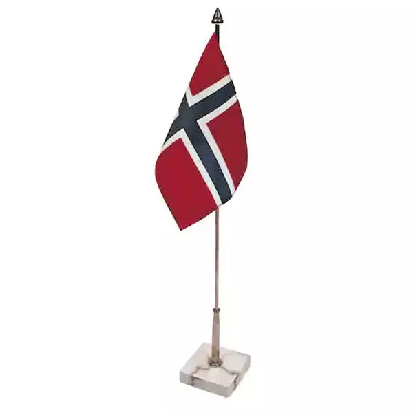 Table flag with marble base 40cm Norwegian Foodstore