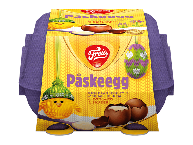 Freia Easter Eggs (Påskeegg) 4 eggs 136 grams Norwegian Foodstore
