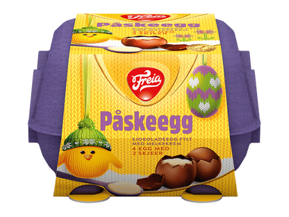 Freia Easter Eggs (Påskeegg) 4 eggs 136 grams Norwegian Foodstore