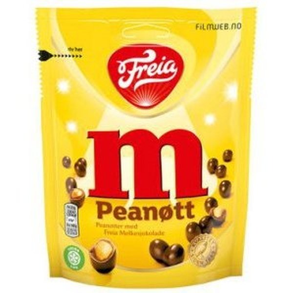 Freia M milkchocolate covered peanuts 180 grams Norwegian Foodstore