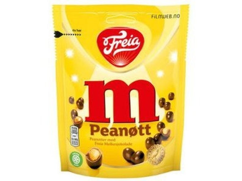 Freia M milkchocolate covered peanuts 180 grams Norwegian Foodstore