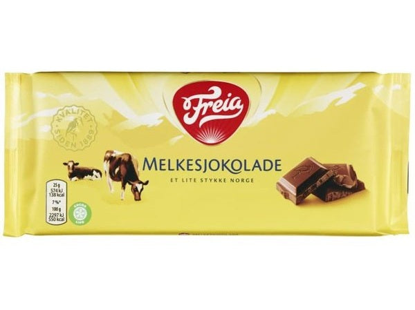 Freia Milk chocolate 100 gram (Melkesjokolade) Norwegian Foodstore