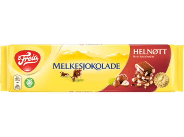 Freia milk chocolate hazelnuts 200 gram (Melkesjokolade Helnøtt) Norwegian Foodstore