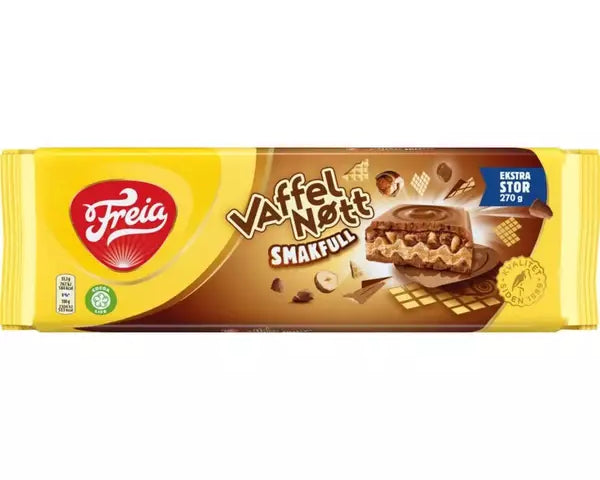 Waffle nut 270 gram (Vaffel nøtt smakfull) Norwegian Foodstore