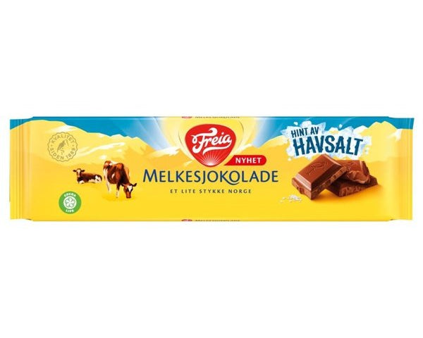 Freia Milk Chocolate and Seasalt (Melkesjokolade med havsalt) 200 grams Norwegian Foodstore