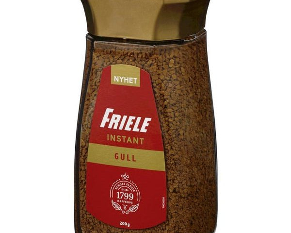 Friele gold instant coffee 200 grams Norwegian Foodstore