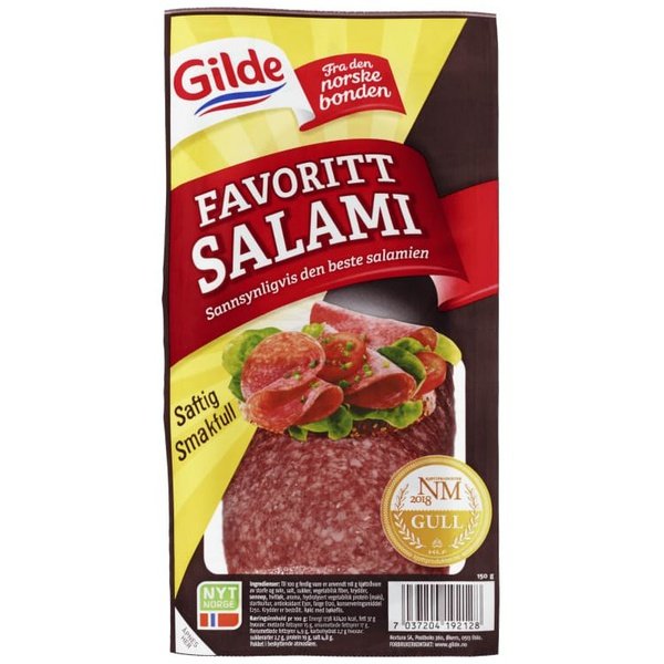 Gilde Favorite Salami 150 grams Norwegian Foodstore