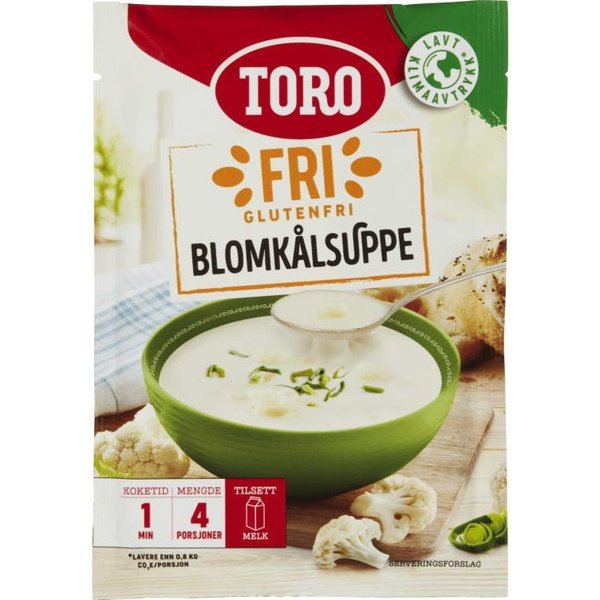 Toro Glutenfree Cauliflower Soup (Glutenfri Blomkålsuppe)  51 grams Norwegian Foodstore
