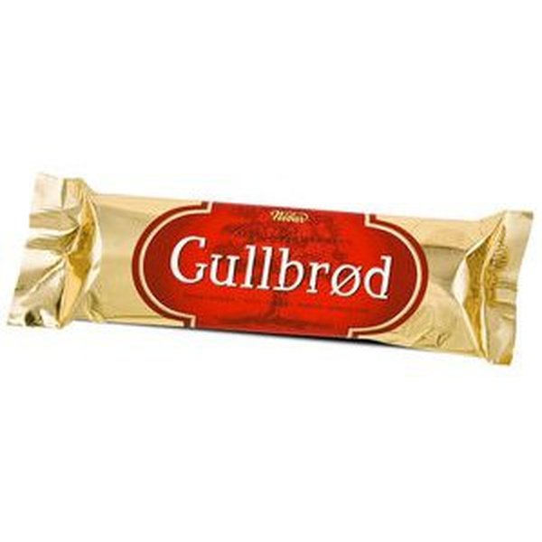 Nidar Gullbrød chocolate covered marzipan 50 gram Norwegian Foodstore