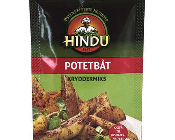 Hindu Spice mix for Potato wedges (kryddermix for potetbåter) 10 grams Norwegian Foodstore