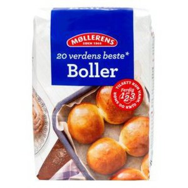 Møllerens Wheat buns bakemix 1 kg (Hveteboller) Norwegian Foodstore