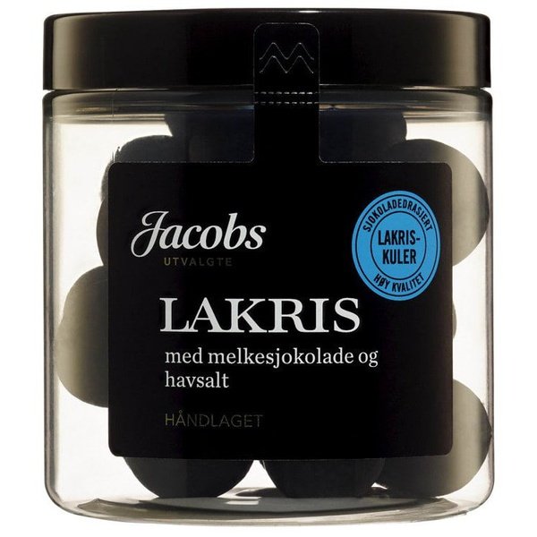 Licorice with milk chocolate and sea salt 150g (Lakris m/melkesjok&havsalt) Norwegian Foodstore