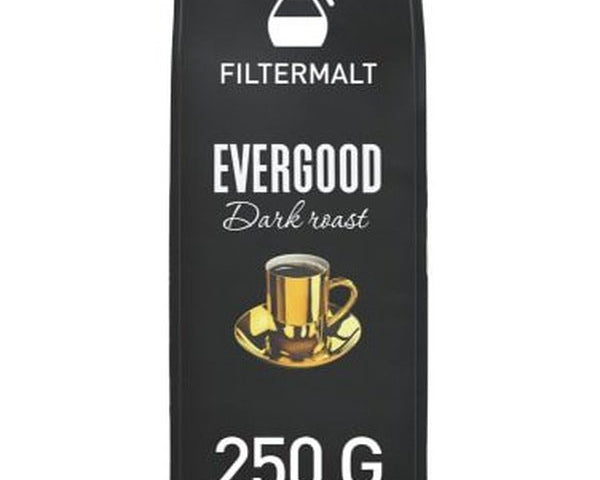 Evergood dark roast filter ground coffee 250 gram Norwegian Foodstore
