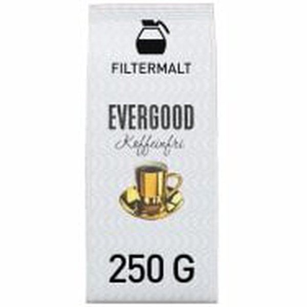 Evergood filter ground coffee (decaffeinated) 250 gram Norwegian Foodstore