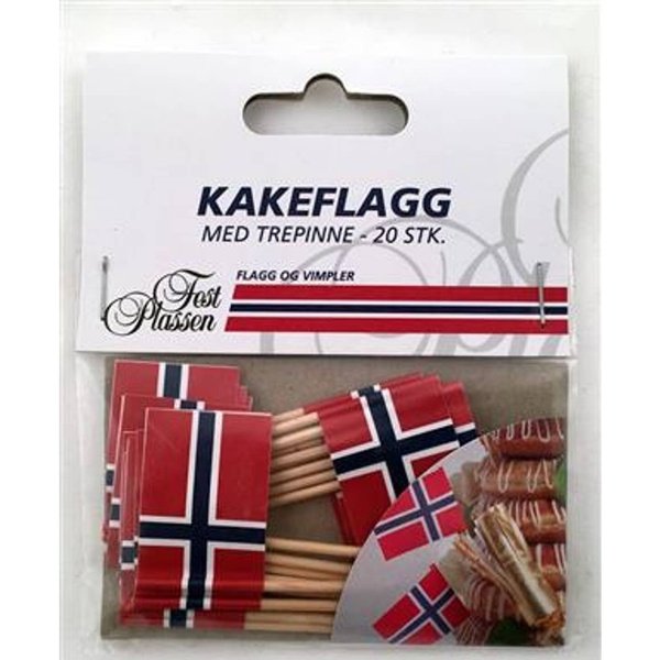 Norwegian Flag cake toppers