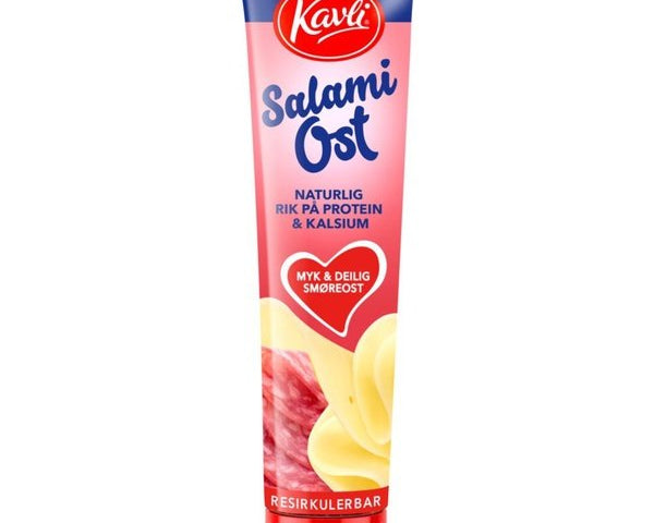 Kavli Cream Cheese Salami (Salamiost) 175 grams Norwegian Foodstore