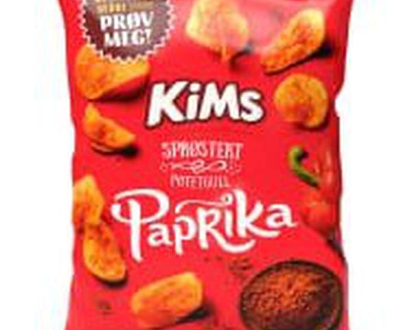 Kims potatochips paprika 250 gram Norwegian Foodstore