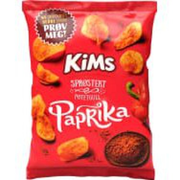 Kims potatochips paprika 250 gram Norwegian Foodstore