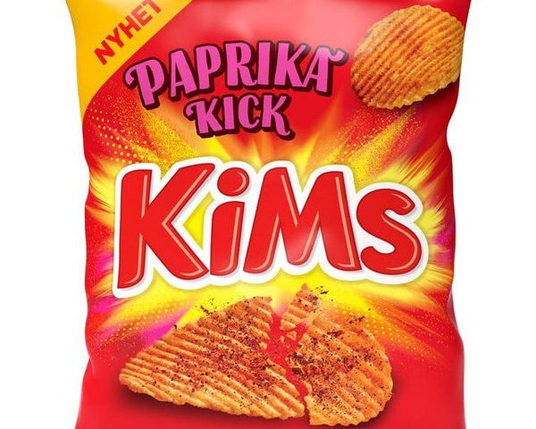 Kims potatochips paprika 250 gram Norwegian Foodstore