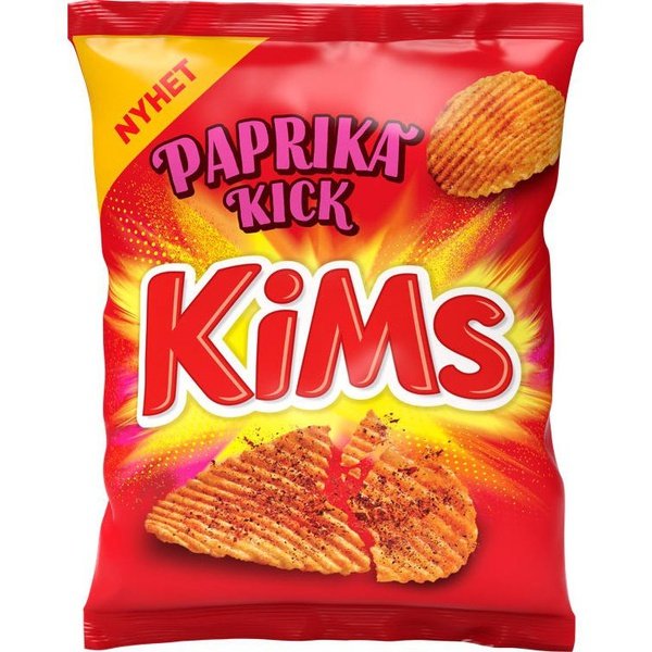 Kims potatochips paprika 250 gram Norwegian Foodstore