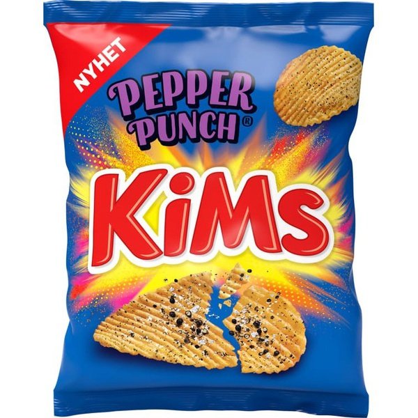 Kims potatochips Pepper punch 200 grams Norwegian Foodstore