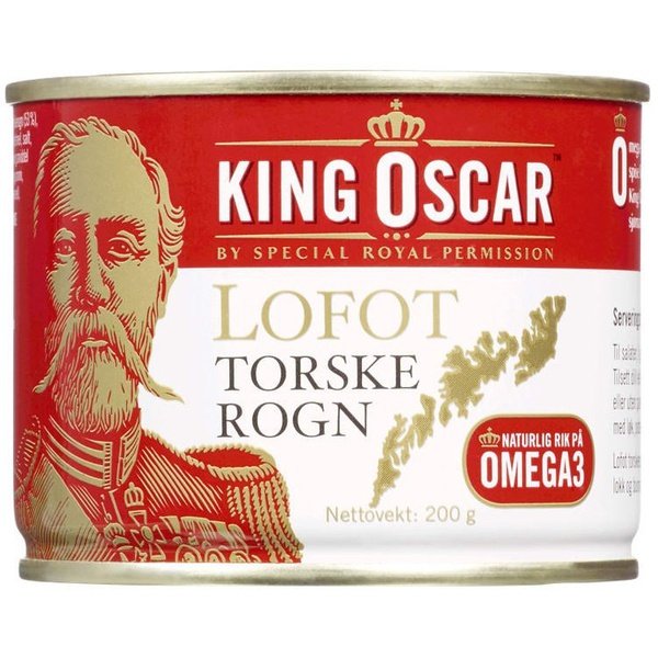 King Oscar Cod Roe (Torskerogn) 200 gram Norwegian Foodstore