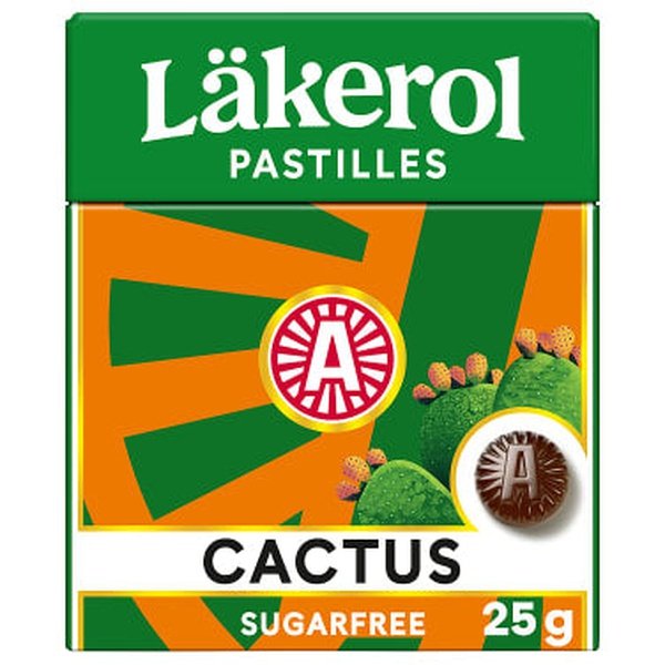 Läckerol Sugarfree Cactus pastilles 25 grams Norwegian Foodstore