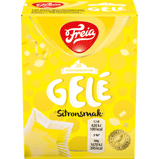 Freia Lemon Jelly powder (Sitron Gele pulver) 125 gram Norwegian Foodstore