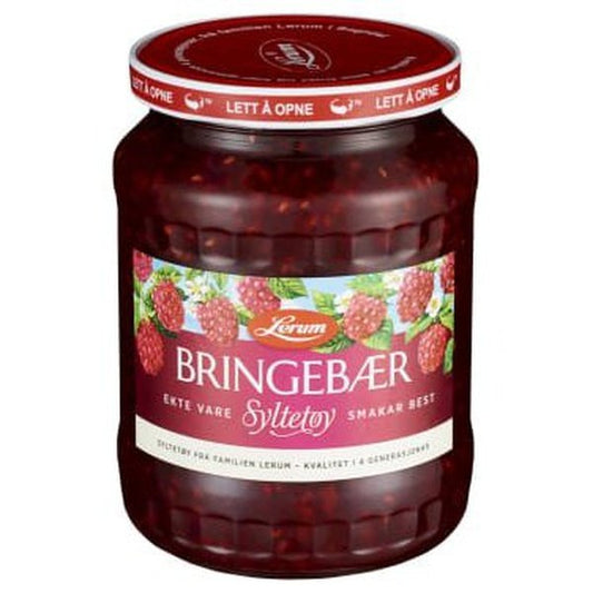 Lerum Raspberry jam 820 grams (Bringebær syltetøy) Norwegian Foodstore