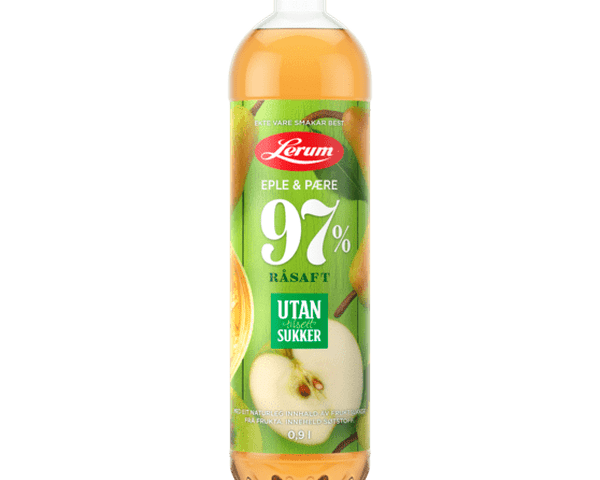 Lerum Apple & pear 0,9 L concentrate (Eple og pære saft) Norwegian Foodstore