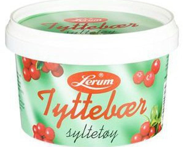 Lerum Lingonberry jam 600 grams (Tyttebær syltetøy) Norwegian Foodstore