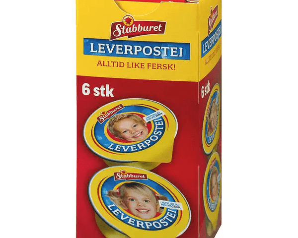 Stabburet liver pate portion 6x22 grams (Leverpostei porsjon) Norwegian Foodstore