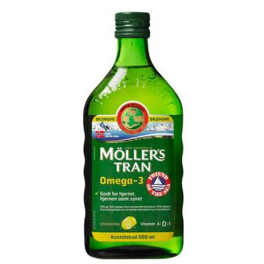 Møllers cod liver oil lemon flavour 500ml (Tran sitronsmak) Norwegian Foodstore