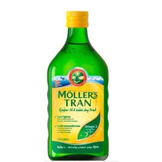 Møllers cod liver oil natural flavour 250ml (Tran naturell) Norwegian Foodstore