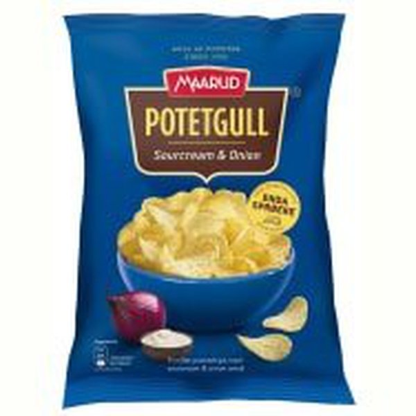 Maarud potatochips sourcream & onion 200 grams Norwegian Foodstore