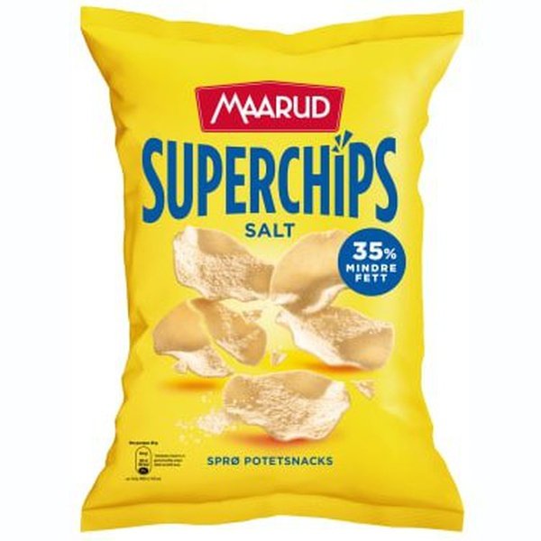 Maarud Superchips Potatochips Salt 140 Gram Norwegian Foodstore maarud-superchips-potatochips-salt-140-gram-norwegian-foodstore