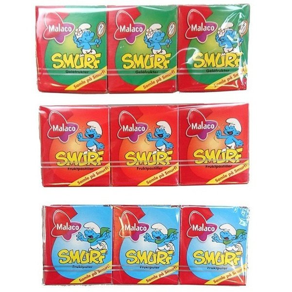 Smurf pastiller 3-pack 61 gram Norwegian Foodstore