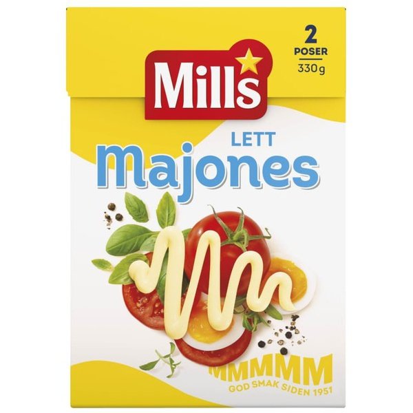 Mills Light Mayonnaise (Lett Majones) 330grams Norwegian Foodstore