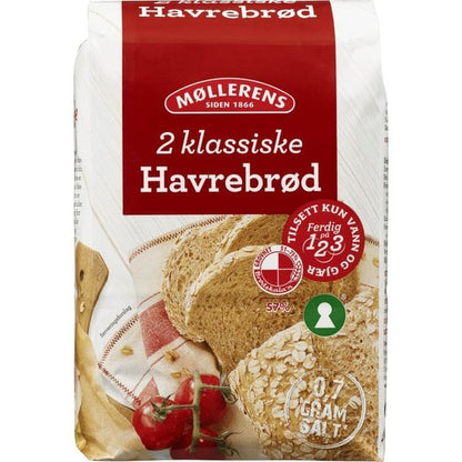 Møllerens Oat bread mix (Havrebrød mix) 1 Kg Norwegian Foodstore