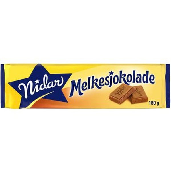 Nidar milk chocolate 180 gram (Melkesjokolade) Norwegian Foodstore