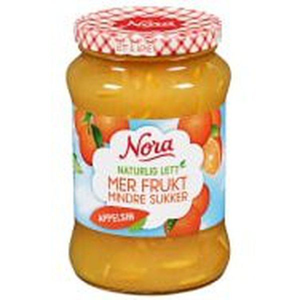 Nora Light Orange Marmelade 550 grams (Appelsinmarmelade syltetøy lett) Norwegian Foodstore