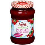 Nora Raspberry jam light 540 grams (Bringebær syltetøy lett) Norwegian Foodstore